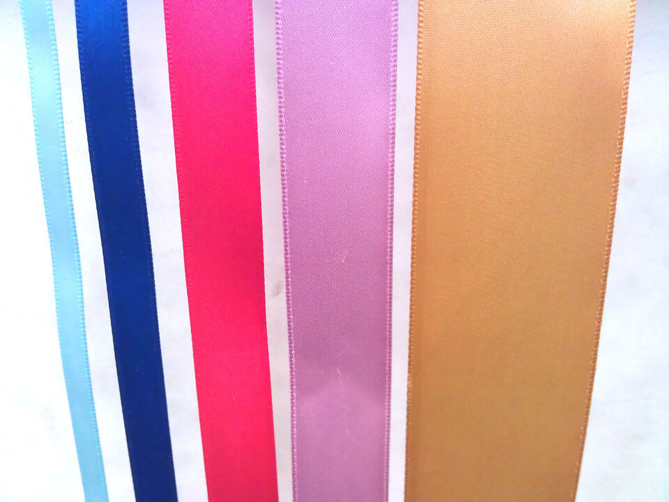 Satin Ribbon 50, 100 Yards Roll 1/4&quot; 3/8&quot; 5/8&quot; 7/8&quot; 1.5&quot; 2&quot; - 100% Polye... - $4.15+