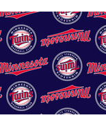 Minnesota Twins MLB Baseball Team Print Fleece Fabric by the Yard s6616bf - £29.89 GBP