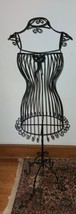 Black Wire Metal Woman Display Mannequin Rack Victorian Look Jewelry Scarf - £80.17 GBP