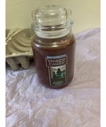 Yankee Candle Mountain Lodge Large 22 Oz MOSS Dark Brown RETIRED SAGE CE... - $23.51