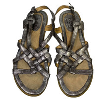 Ladies Born Concept B.O.C. Kesia Silver Brown Sandal Shoe US 7 EU 38 M C64314 - £15.73 GBP
