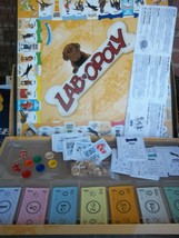 LabOpoly Labrador Dog Monopoly Wood Bone Hotels Flea Cards Kennel - $29.69