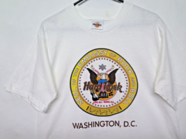 Vtg Hard Rock Cafe Washington DC Crest Rock Roll Embassy T shirt SZ L USA Rare - £22.21 GBP