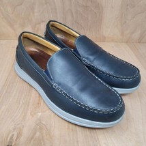 Samuel Hubbard Men&#39;s Slip-On Loafers Size 11.5 M Navy Blue Casual Leather Shoes - £99.79 GBP