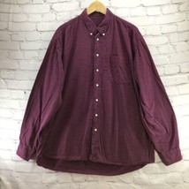 Original Chinoshirt Evergreen Mens Sz XL Tall Button Up Long Sleeve Maroon  - £12.66 GBP