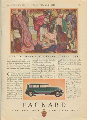 1931 Packard Full Page Magazine Ad For a Discriminating Clientele Shah Abbas - $13.86