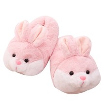House Fluffy Women Slippers Cute  Pink Bunny Girls  Slides Bedroom Indoor Rabbit - £21.19 GBP