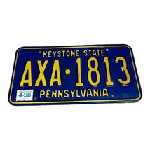 Vintage 1996 Pennsylvania Keystone State Collectible License Plate Tag A... - £22.00 GBP