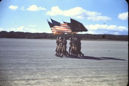 35mm Slide Army Day 1948 Presenting Colors 8-12 &amp; 22 Inf Fort Ord CA Red Border - £15.69 GBP