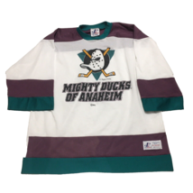 Vintage 90s Logo Athletic Mighty Ducks of Anaheim Jersey Size XL 50-52 NHL Mesh - £83.01 GBP