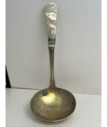 VTG Mother of Pearl Shell Handle Sterling Silver Collar Silver Plated  6... - $470.27 MXN