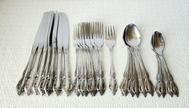 Oneida SAMANTHA Pierced Handle Stainless Flatware 25 Pieces - $49.49