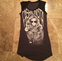Rocker fashionista tunic top small - $5.93