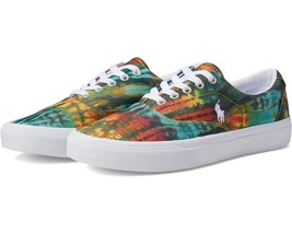 Ralph Lauren Keaton Embroidered Polo Pony Firey Tie Dye Canvas Shoes Men... - $66.99