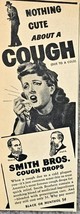 1943 SMITH BROS. COUGH DROPS-Black or Menthol-America&#39;s - Vintage Print ... - $210.19 MXN