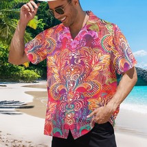 Hawaiian Shirt.  Colorful Floral pattern. Summer Beach Apparel - £39.54 GBP