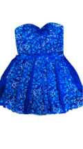 Betsey Johnson Cobalt Blue Strapless Evening Mini Dress - £51.14 GBP