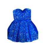Betsey Johnson Cobalt Blue Strapless Evening Mini Dress - £51.14 GBP