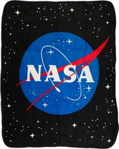 Fleece Throw Blanket With The Nasa Space Logo From Bioworld. - £30.85 GBP
