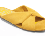 Women&#39;s dv Yellow Addie Microsuede Knotted Slide Sandals - $12.98