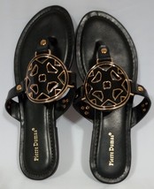Pierre Dumas Scalene-1 Slip On Flat Flip Flop Thong Sandal Black Size 7 M - £21.53 GBP