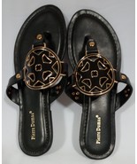 Pierre Dumas Scalene-1 Slip On Flat Flip Flop Thong Sandal Black Size 7 M - $37.01 CAD