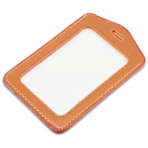 Bluemoona 20 Pcs - ID Card Badge Holder Clear Leather Business Office Transparen