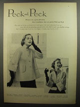1952 Peck and Peck coats Ad - photo by Tom Palumbo - £14.48 GBP
