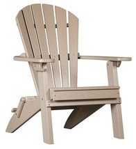 4 Season Adirondack Chair - Classic Folding Fan Back With Cup Holder Amish Usa - £379.64 GBP