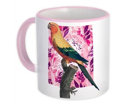 Bird Floral : Gift Mug Bird Lover Ecology Nature Aviary - £12.70 GBP