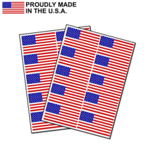 Pack of 20 American Flag Decal USA Sticker Made in USA 2.5&quot; Each - £8.03 GBP