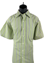 Coffecien Men&#39;s Casual Button-down Shirt Green Red Gray Blue Chest Pocke... - $17.99