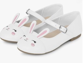 Gymboree Girl&#39;s Dressy Ballet Flat Shoe, Spring Collection White w Pink ... - $25.00