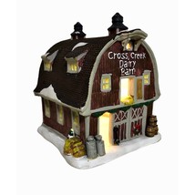 Holiday Time Country Charm Cross Creek Dairy Barn Lighted Porcelain Building - £23.81 GBP