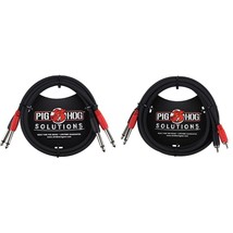 Pig Hog PD-21403 Dual 1/4&quot; Mono (Male) Cable, 3 Feet - £12.35 GBP