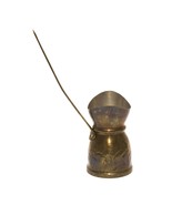 Hand Hammered Brass Turkish Coffee Melting Pot Long Brass Handle Vintage - £15.74 GBP