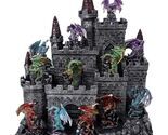 Medieval Castle with Miniature Dragon Figurines 12 Piece Set Mini Fantas... - $89.98