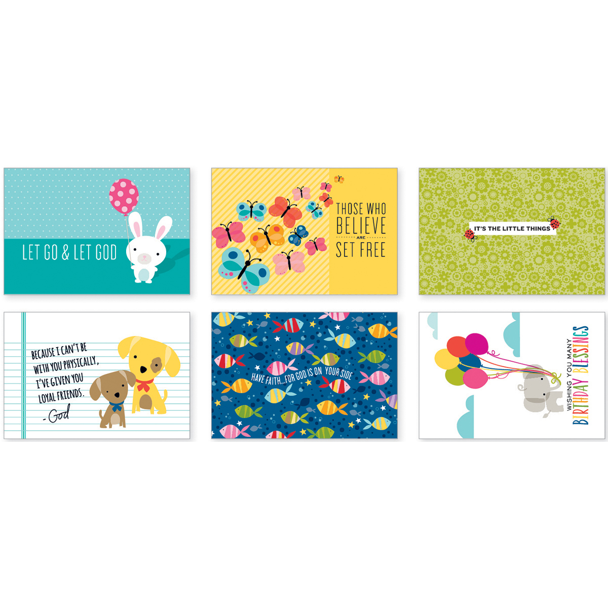 Illustrated Faith Postcards Animals Blessings By Mail - $35.71