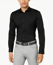 Calvin Klein Men's Slim-Fit Cotton Stretch Black Long-Sleeve Shirt sz 32... - $68.31