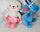 Disney Store Doc McStuffins &quot;Lambie&quot; Plush Toy  Lamb Stuff &amp; Stuffy Dragon  - £12.58 GBP