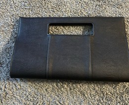 Charming Charlie Snap ClosureBlack Faux Leather Clutch Purse - $406.39 MXN