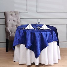 Royal Blue 54&quot;&quot;X54&quot;&quot; Premium Velvet Square Table Overlay Party Home Wedding Line - £15.75 GBP