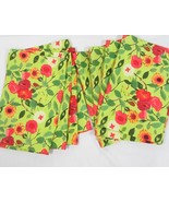 Crate and Barrel Louise Floral Green Multi Cotton 8-PC Placemat Set - £55.88 GBP