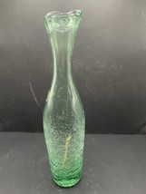 Blenko Vintage Emerald Green Viking Swung Vase 10in - $30.43