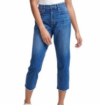 Calvin Klein Womens High-Rise Cropped Straight-Leg Jeans, 29, Blue - $67.24