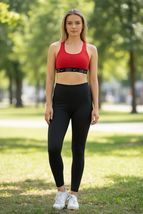 NIKE Swim Fusion Logo Red Women's Racerback Bra Bikini Top NESSD188 S NE... - $36.99