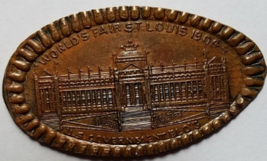 1904 World&#39;s Fair St. Louis U.S. Government Bldg. Ellongated Indian Head Penny - £19.87 GBP