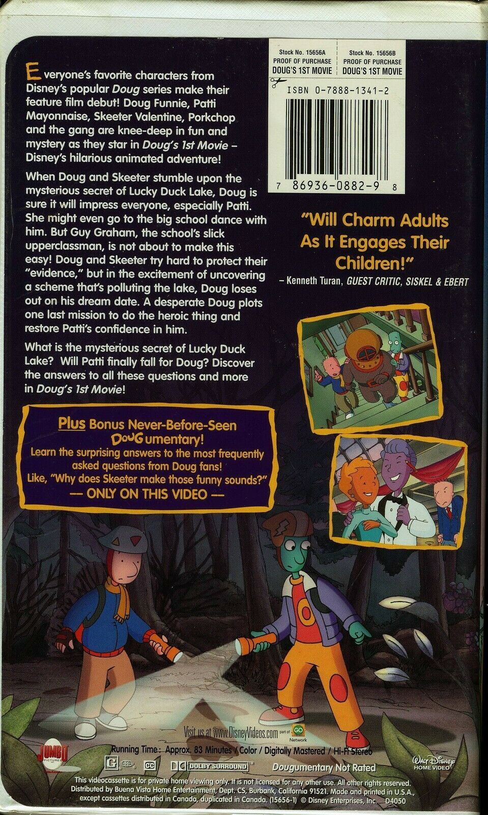 DOUG'S FIRST MOVIE VHS DISNEY VIDEO CLAMSHELL CASE TESTED Item image 2