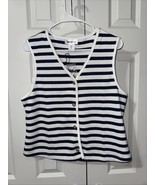 BAILEY 44 Tank Top Vest NAVY WHITE STRIPE, BUTTON UP Women&#39;s SZ S NEW - $95.93 CAD