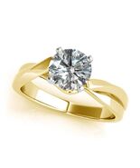14K Solid Yellow Gold Round Lab Grown Diamond Engagement Ring 1.00CTW - $4,949.97